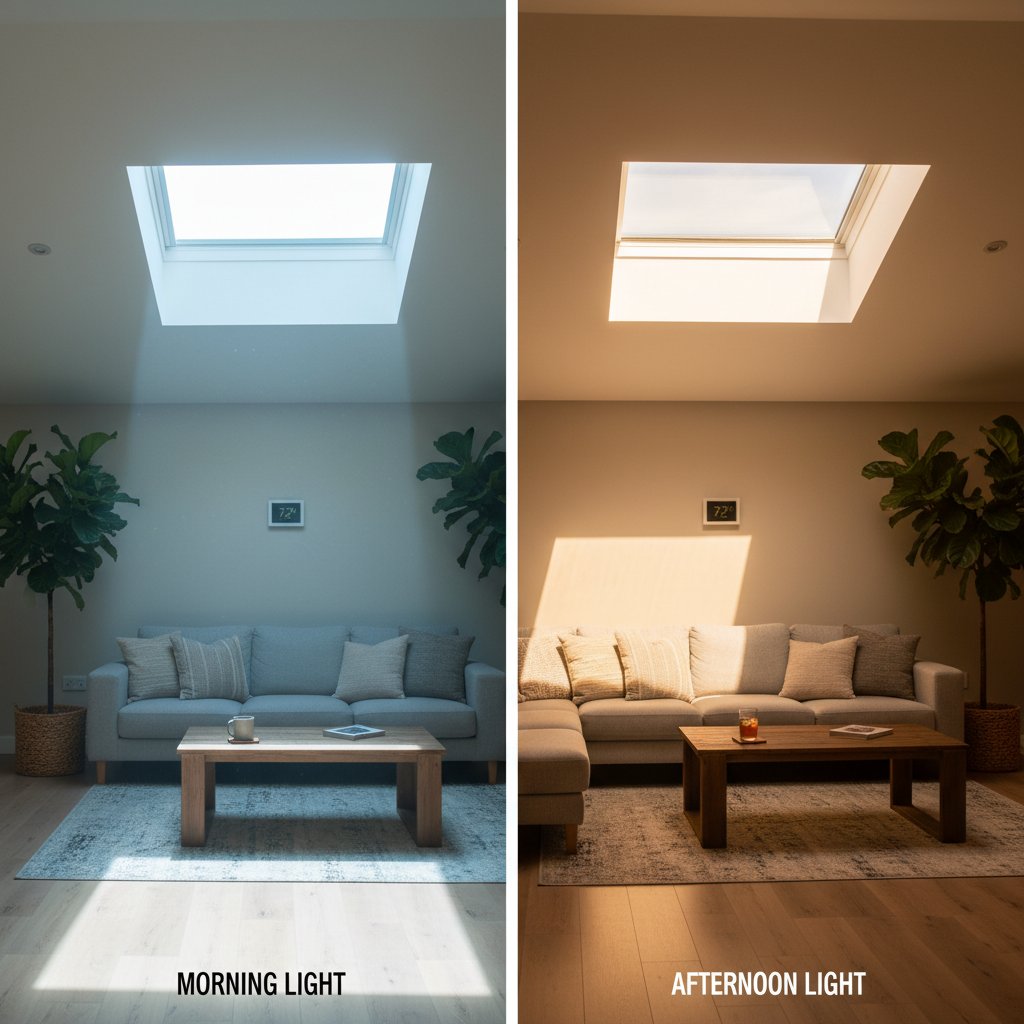 Skylight positioning diagram